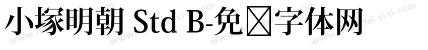 小塚明朝 Std B字体转换